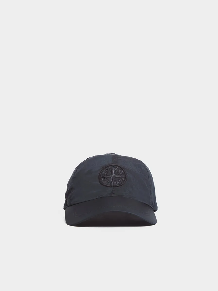 6 Panel Nylon Metal Cap, Petrol