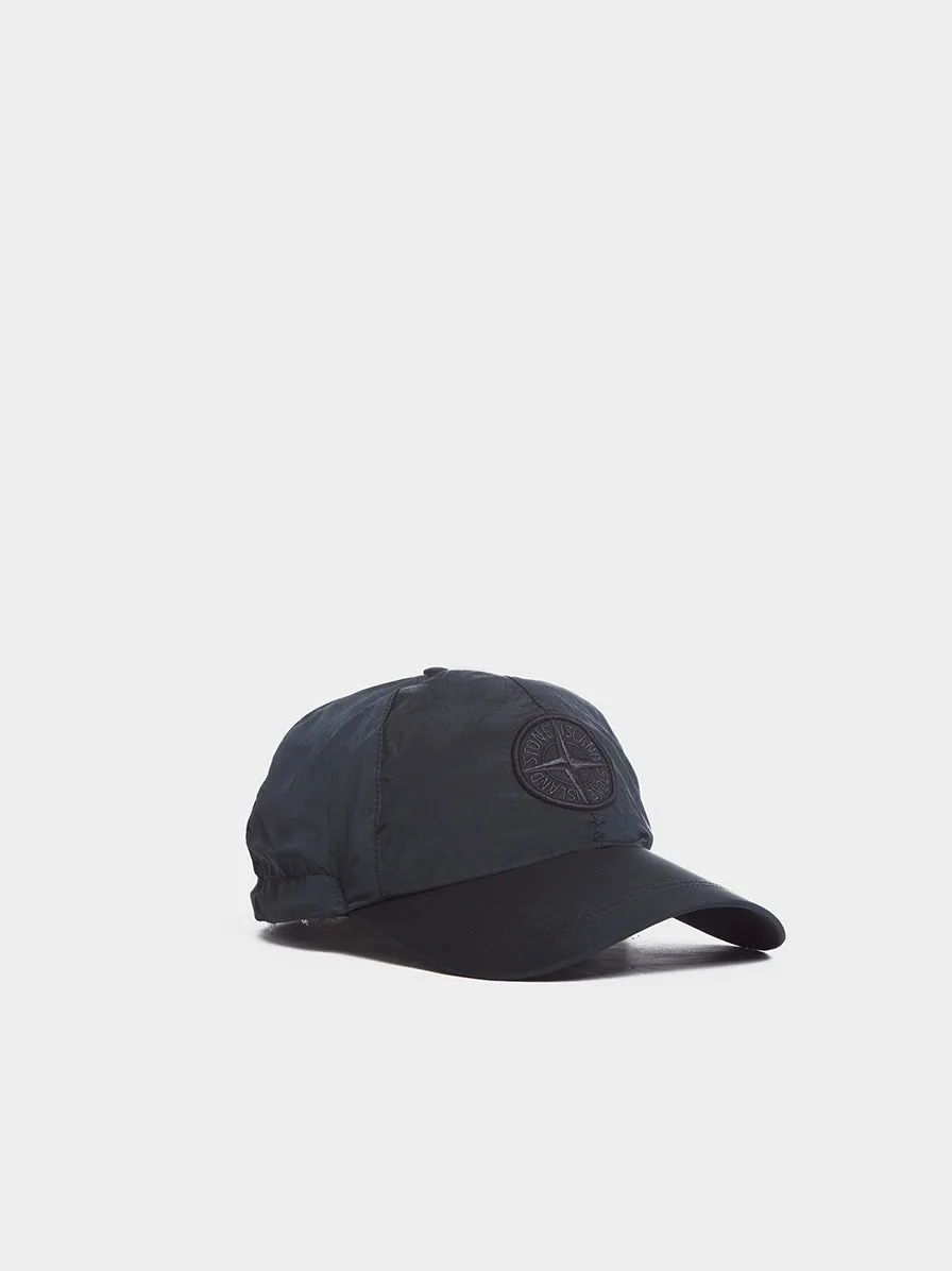 6 Panel Nylon Metal Cap, Petrol