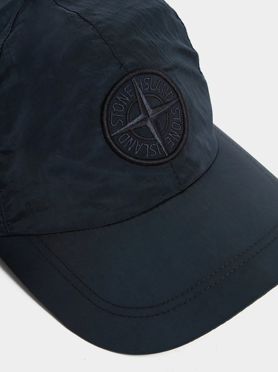 6 Panel Nylon Metal Cap, Petrol