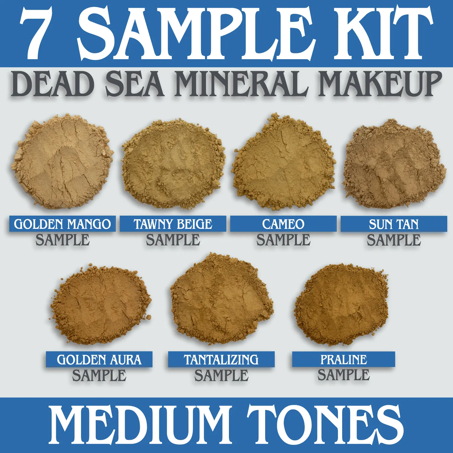 7 SAMPLE KIT MEDIUM TONES DEAD SEA MINERAL MAKEUP