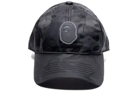 A Bathing Ape Tonal Solid Camo Cap in Black