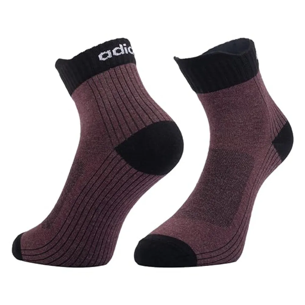 Adidas Men's Flat Knit Ankle Socks (Shadow Olive/Grey Melange/Cotton Melange)