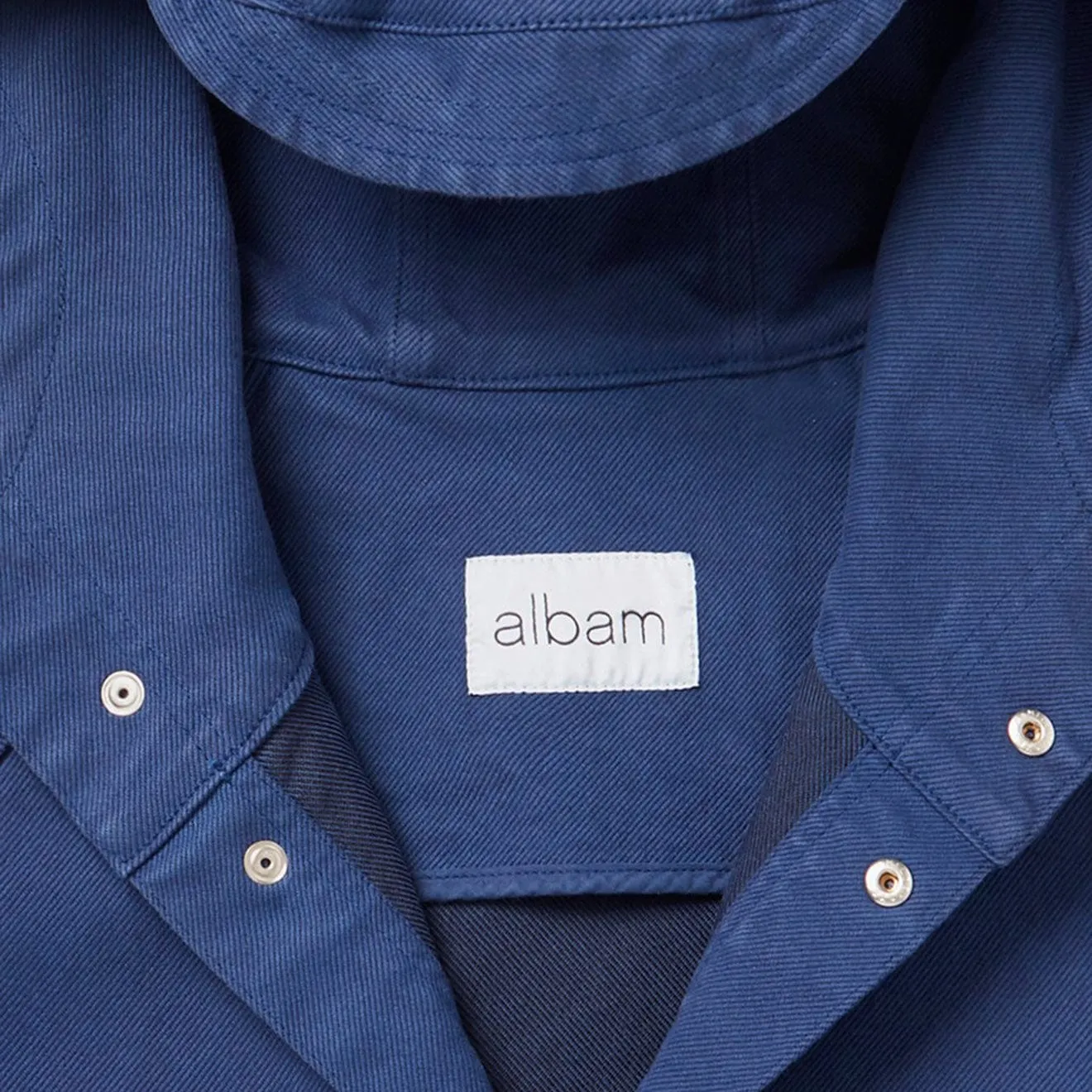 Albam Snap Through Twill Parka Bright Blue