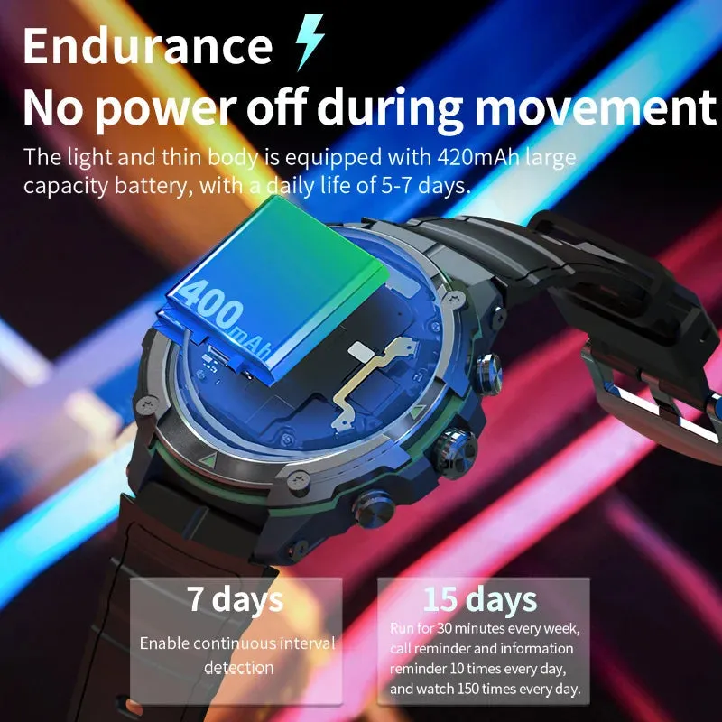 AMOLED Display 420mAH Bluetooth Call Waterproof Sports Smartwatch