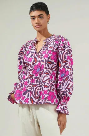 AUBREY FLORAL RUSSO BLOUSE