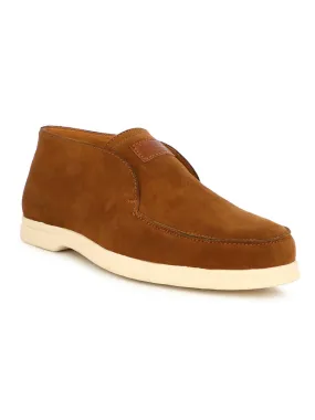 Barb Men'S Tan Velvet Slipons