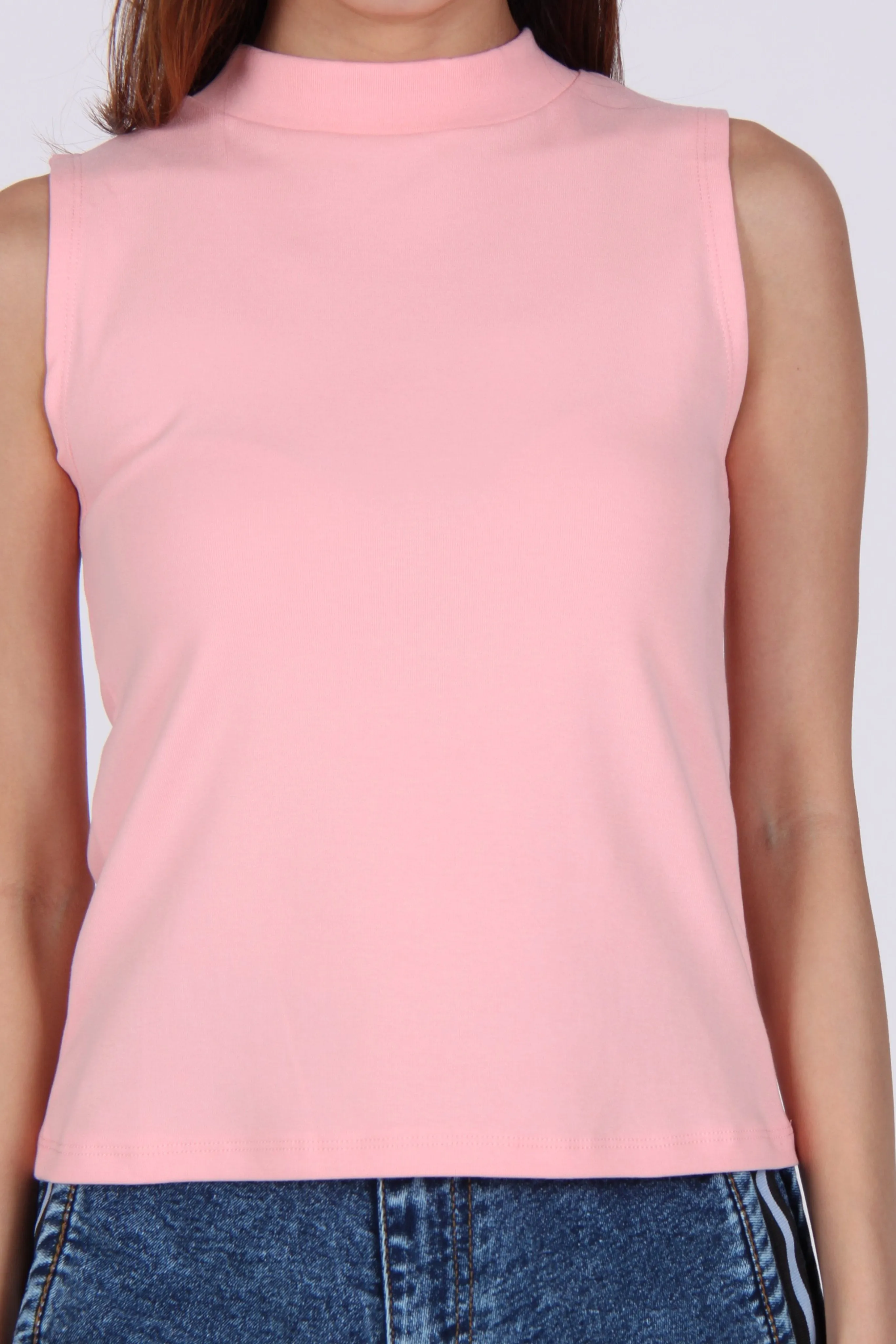 Basic Premium Cotton Top In Peach