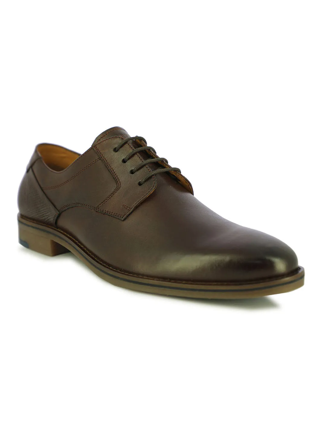 Berny Men's Dark Brown Wingtip Formal Shoes