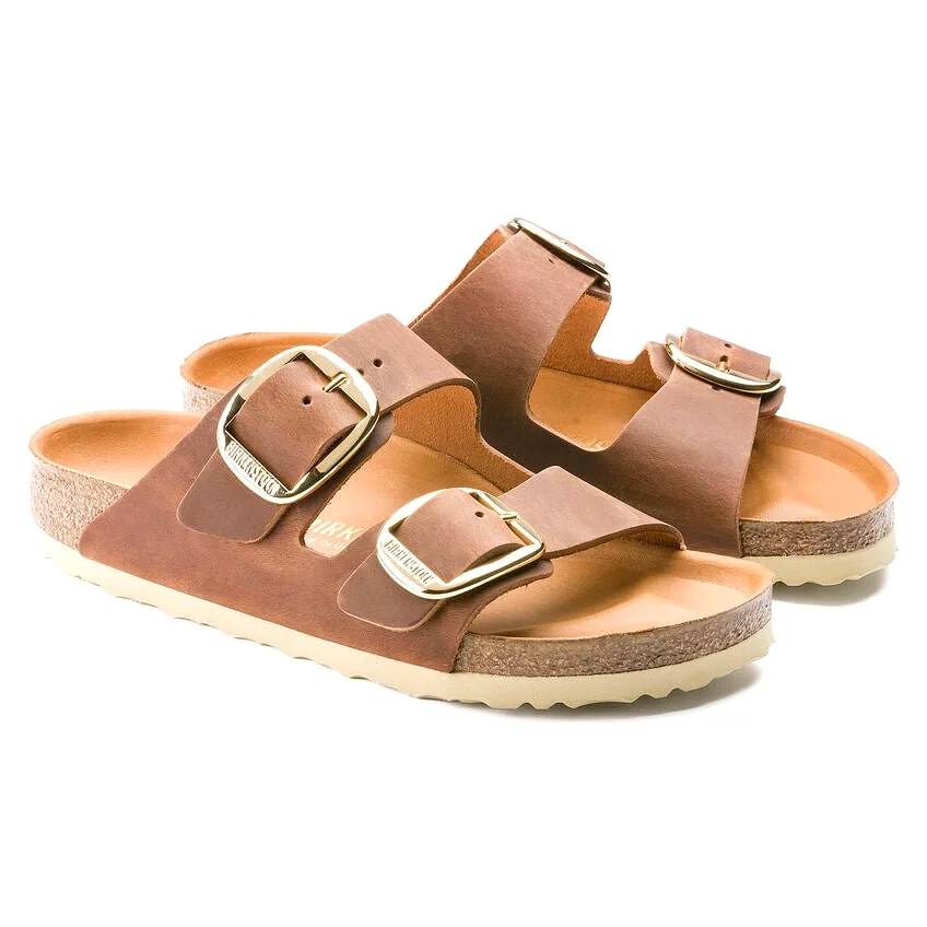 Birkenstock Women's Arizona Big Buckle - Cognac Oiled Leather