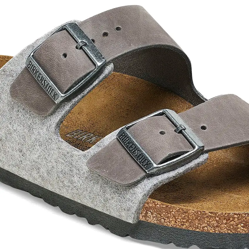 Birkenstock Women's Arizona - Light Gray Wool Felt/Leather