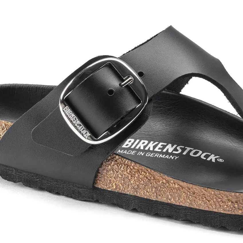 Birkenstock Women's Gizeh Big Buckle - Black Oiled Leather