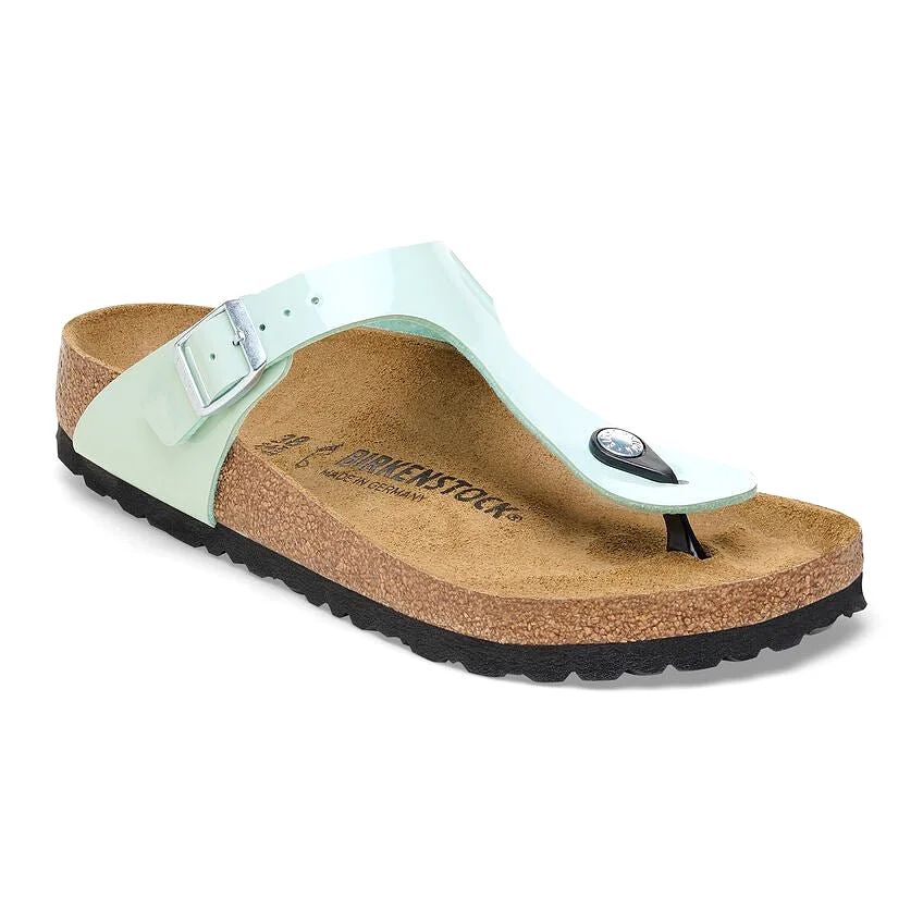 Birkenstock Women's Gizeh - Patent Surf Green