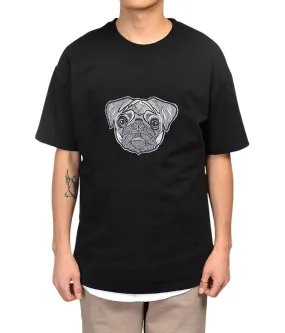 Black Wappen Bulldog Graphic Short Sleeved Tshirts Mens Loose Fit Tees