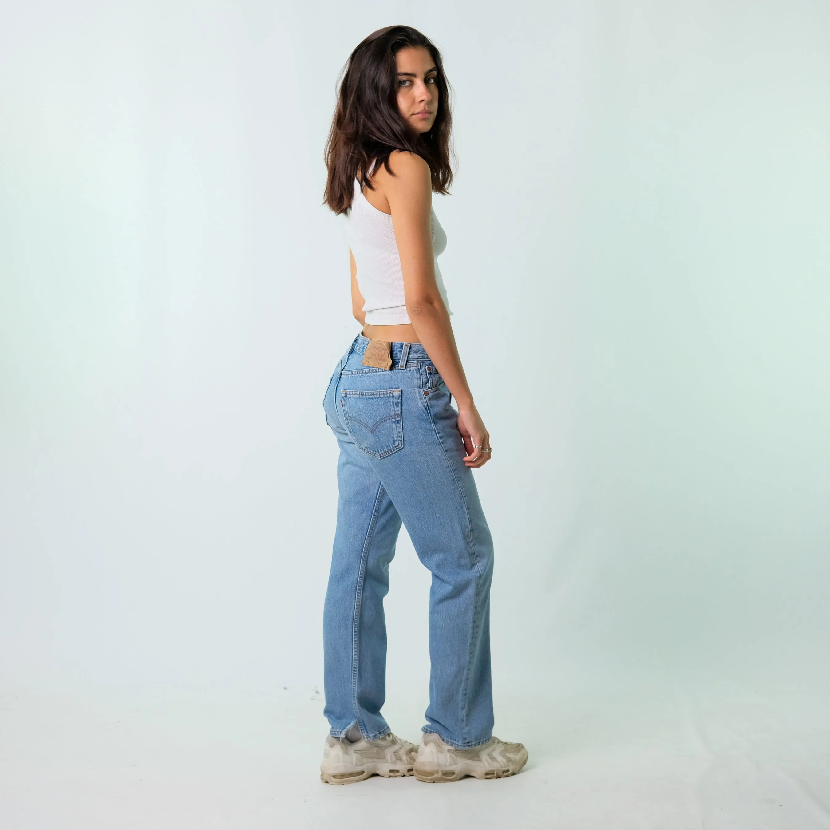 Blue 90s Levi's Denim Jeans Baggy Pants (30x30)