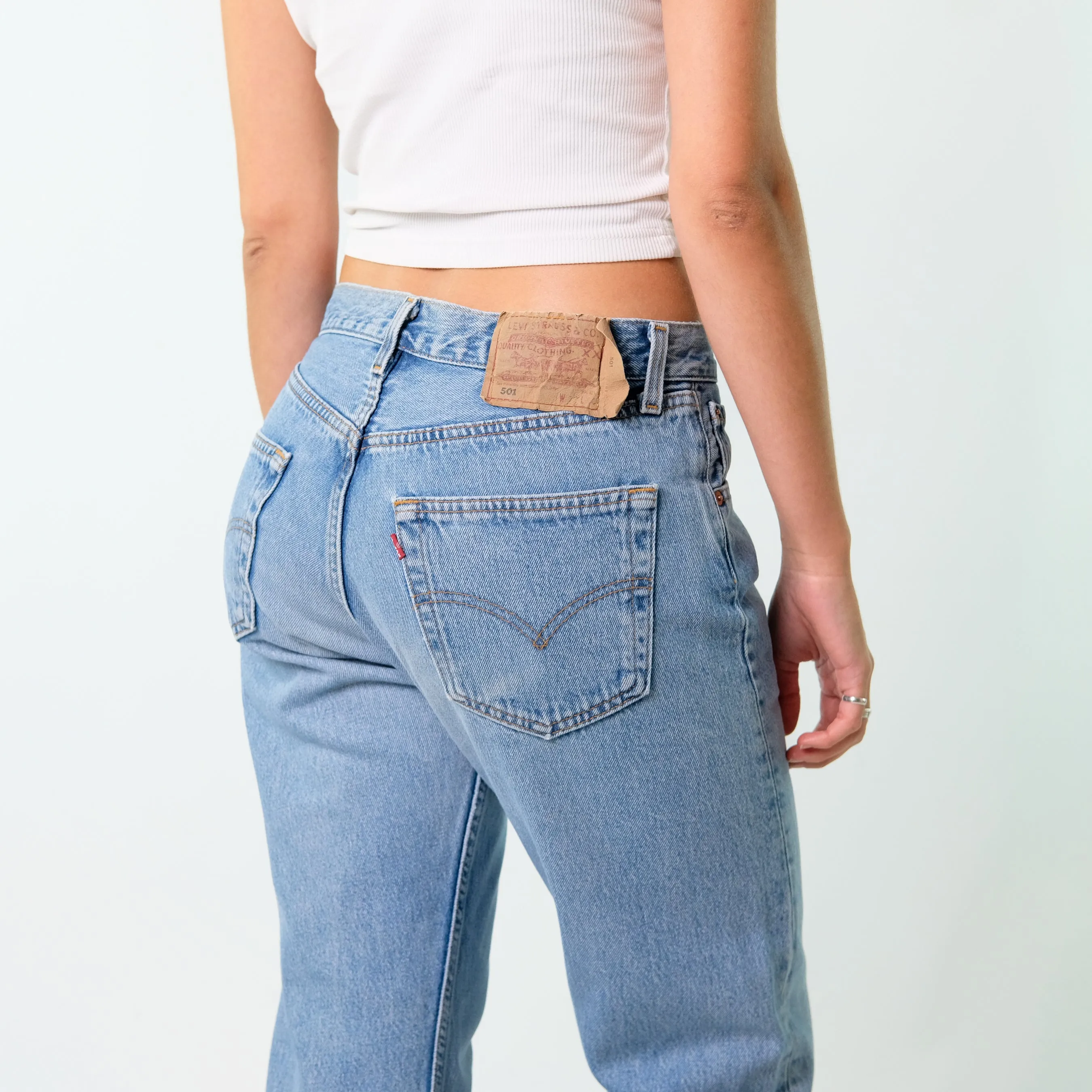 Blue 90s Levi's Denim Jeans Baggy Pants (30x30)