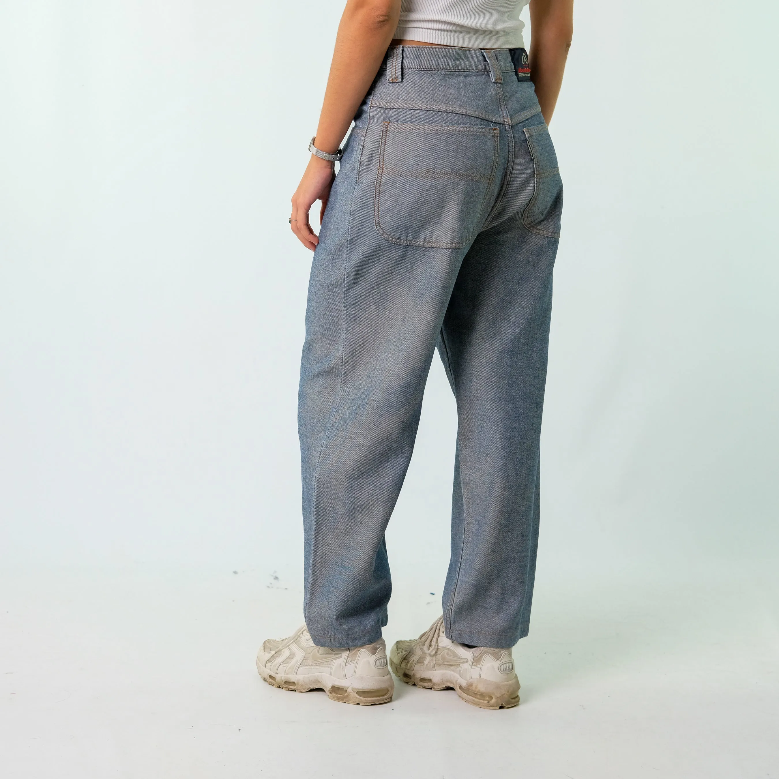 Blue y2ks Akademiks Denim Hip Hop Jeans Baggy Pants (30x26)