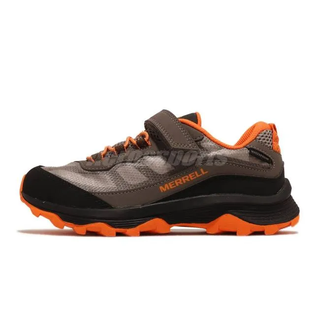 Boy's Merrell | Moab Speed Low AC Waterproof Shoe | Gunsmoke Orange