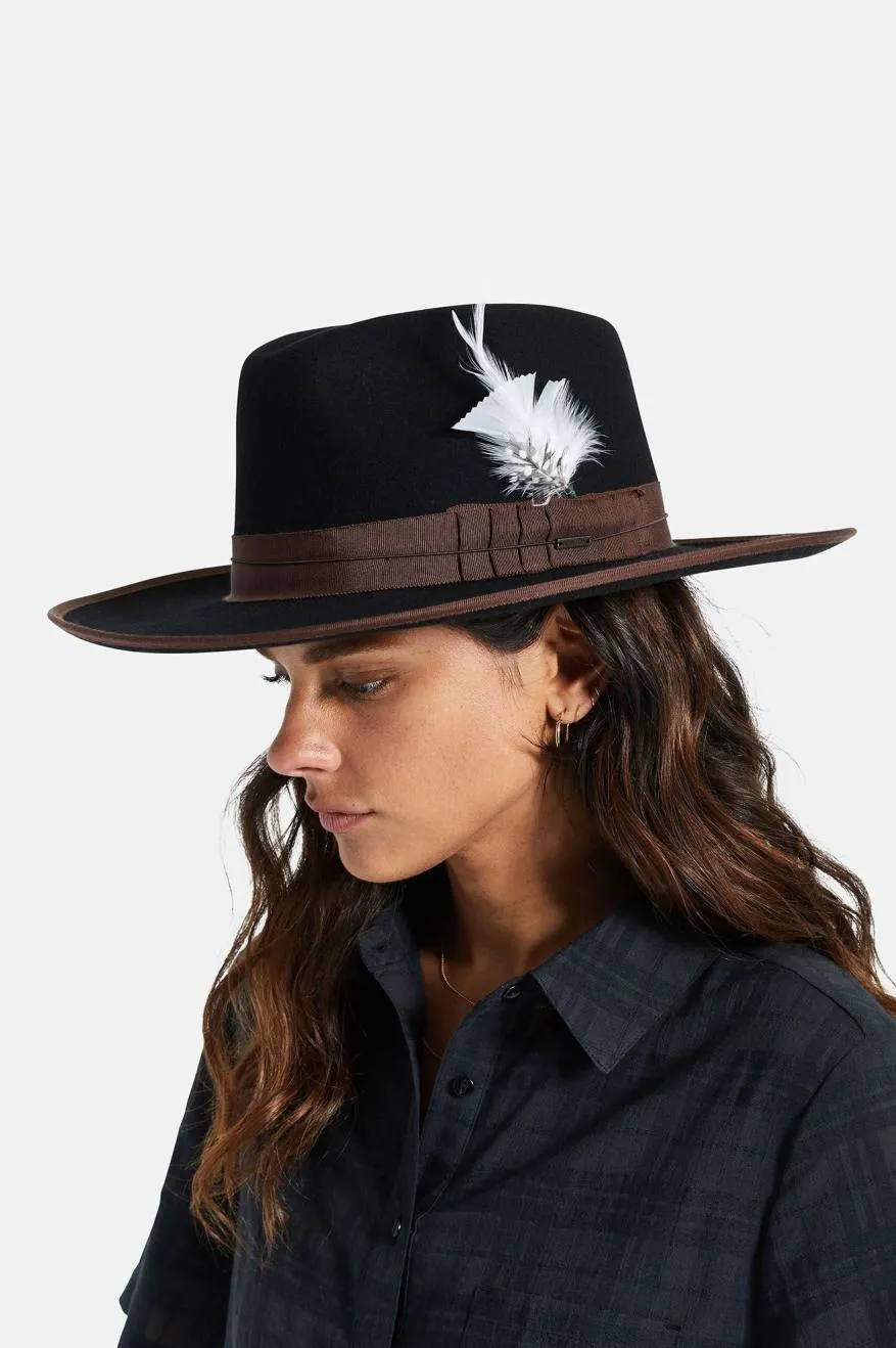 Brixton Hat Feather - White/Black