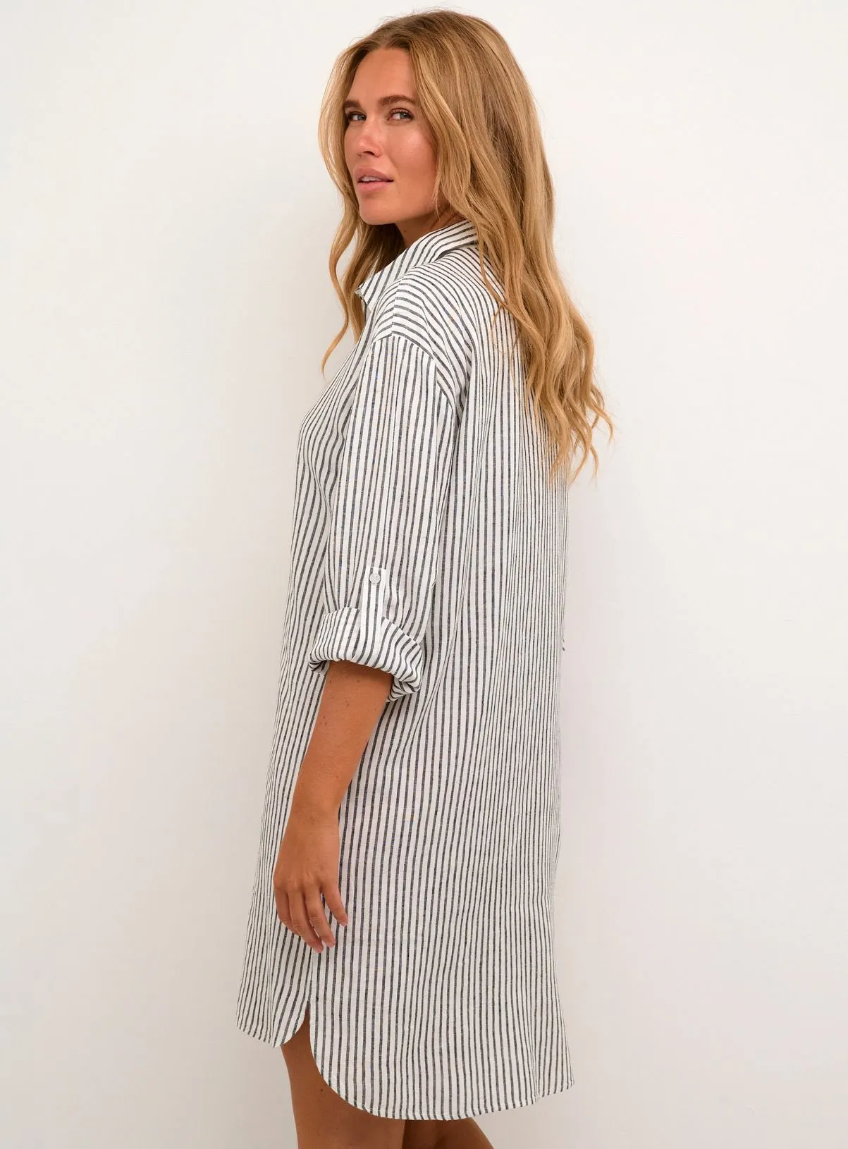 Buy KAFFE Milia Mid Thigh Length Shirt Dress White 12 | Dresses | Tu