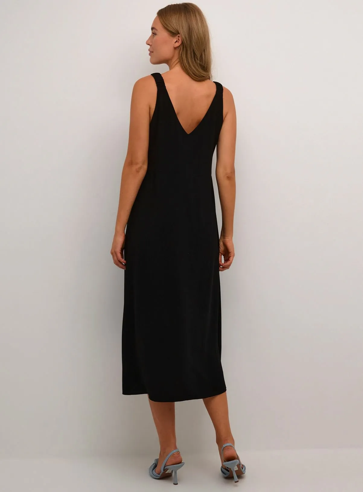 Buy KAFFE Nora Sleeveless V Neck Midi Dress 16 | Dresses | Tu