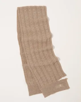 Cable Scarf in Beige