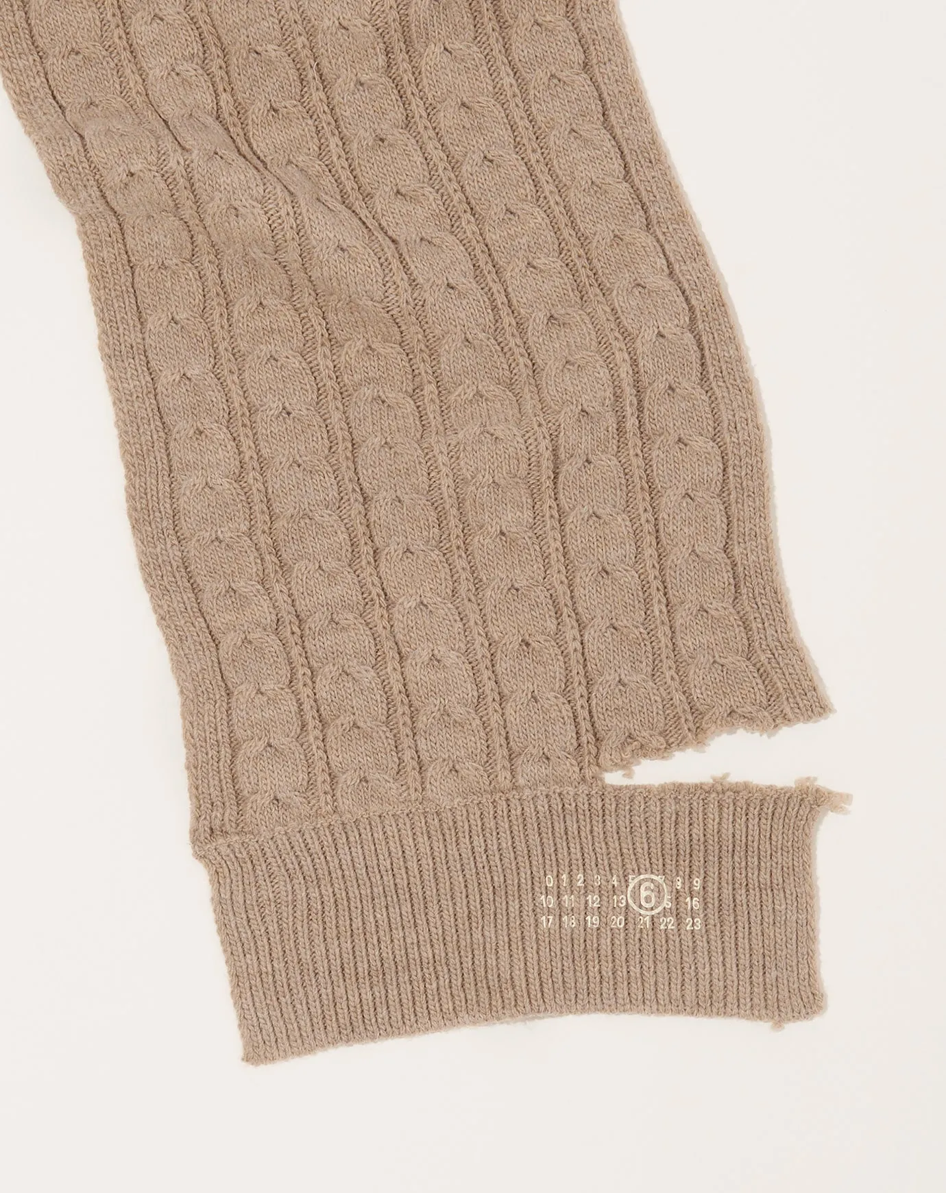 Cable Scarf in Beige