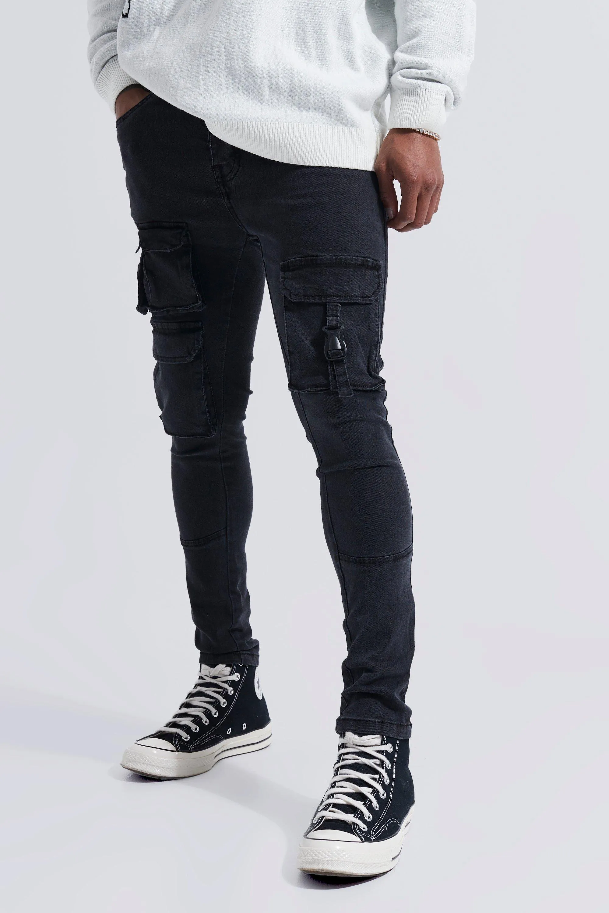 Cargo Pocket Skinny Jeans