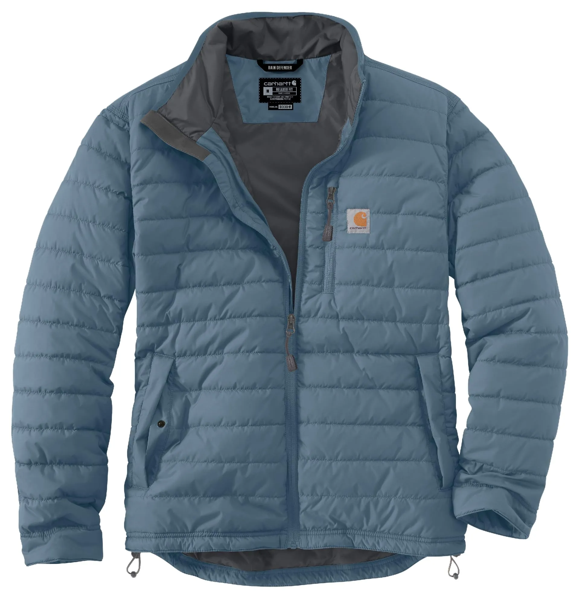 Carhartt Men's Big & Tall Rain Defender Relaxed Fit Lightweight Insulated Jacket, Thundercloud