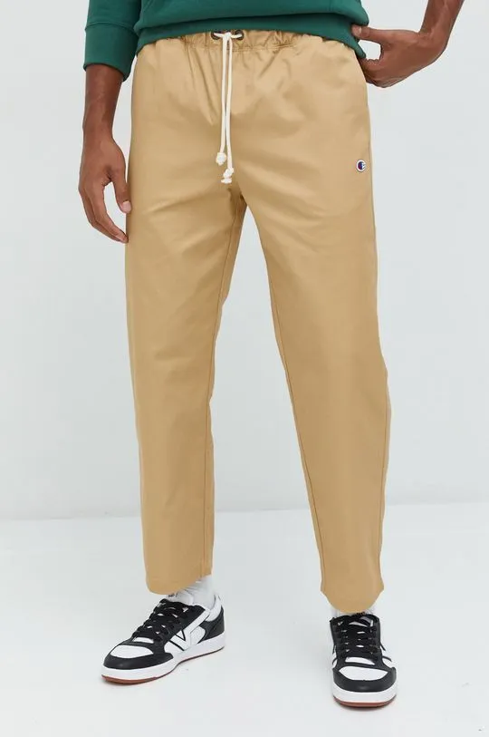 Champion trousers men's beige color