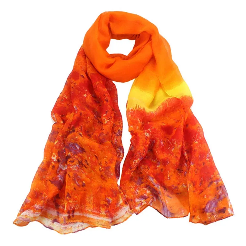 Chiffon ScarfWomen Flower Cashmere Scarf tops Womens Ladies Voile Stole Scarves Wraps Shawl Scarf