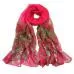 Chiffon ScarfWomen Flower Cashmere Scarf tops Womens Ladies Voile Stole Scarves Wraps Shawl Scarf