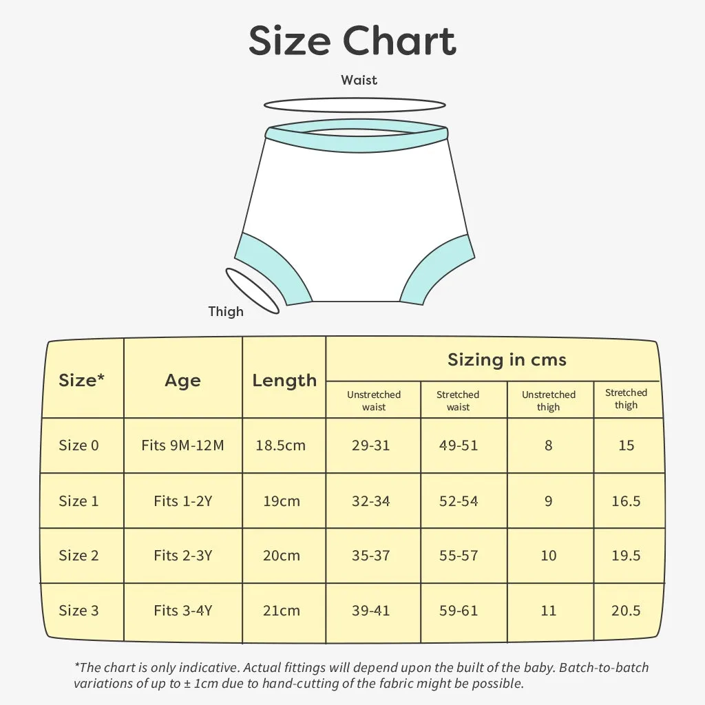 Choose Size and Print for 6 Padded Underwear