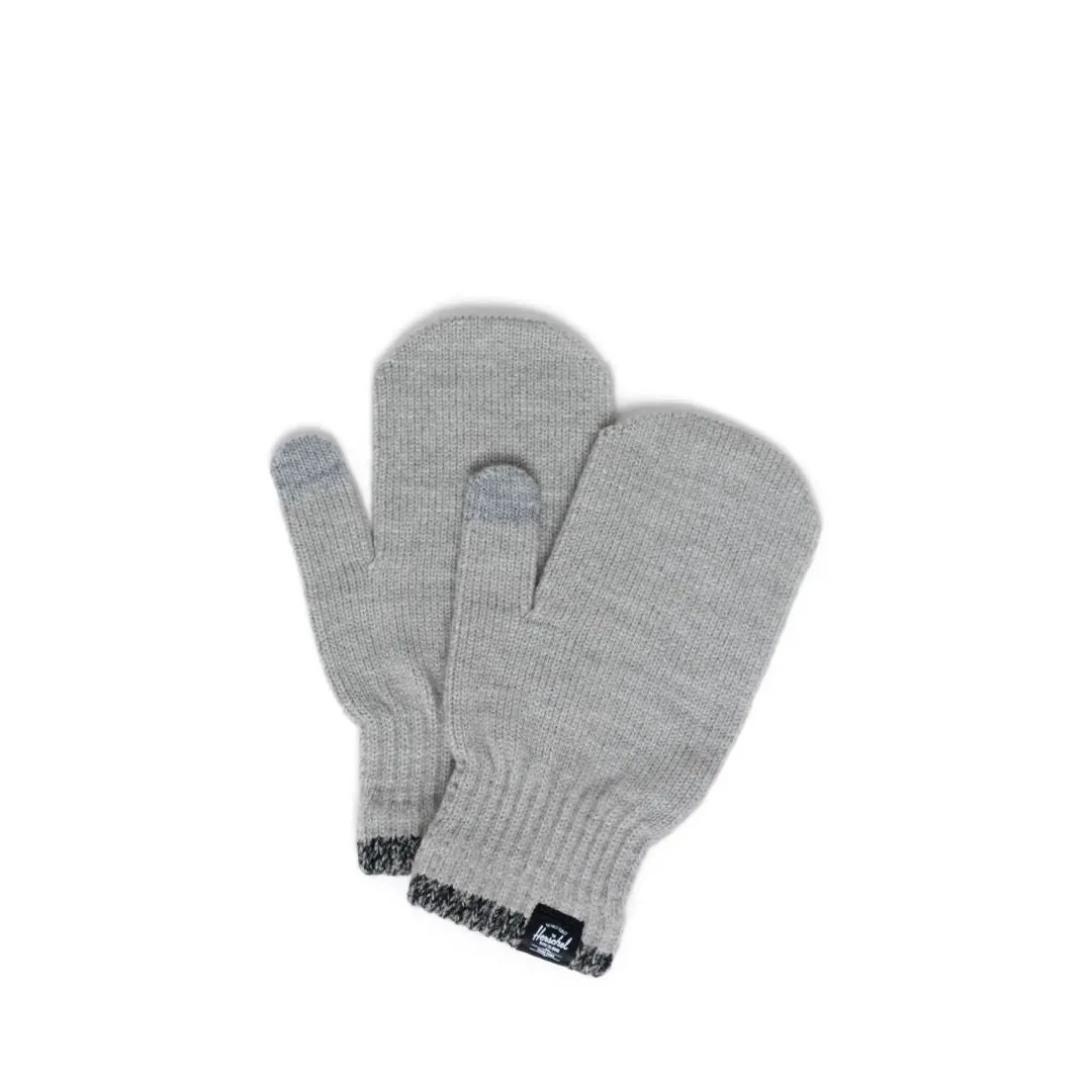 Classic Stripe Mittens (Heather Light Grey)