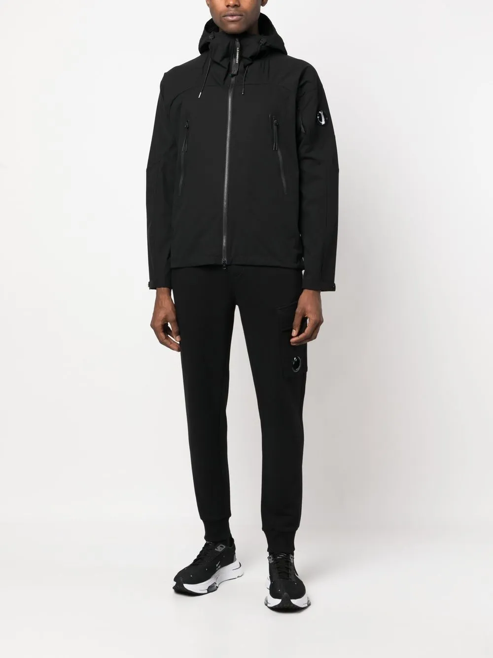 CP Company Jogging Diagonal Raised Fleece Black