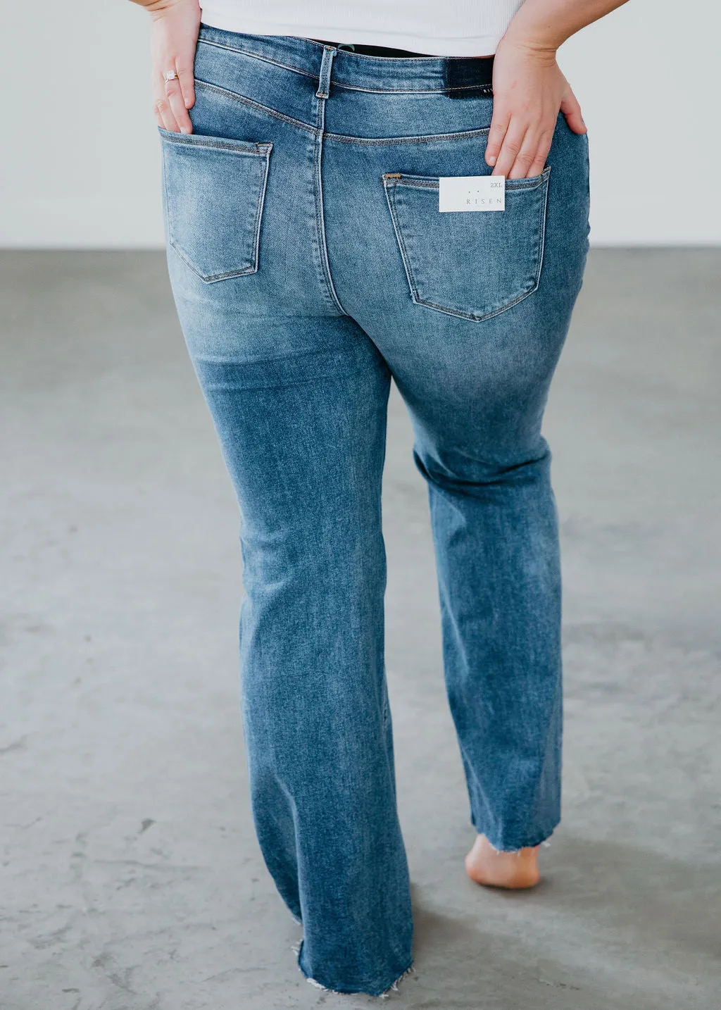 Curvy Stan Risen Bootcut Jeans