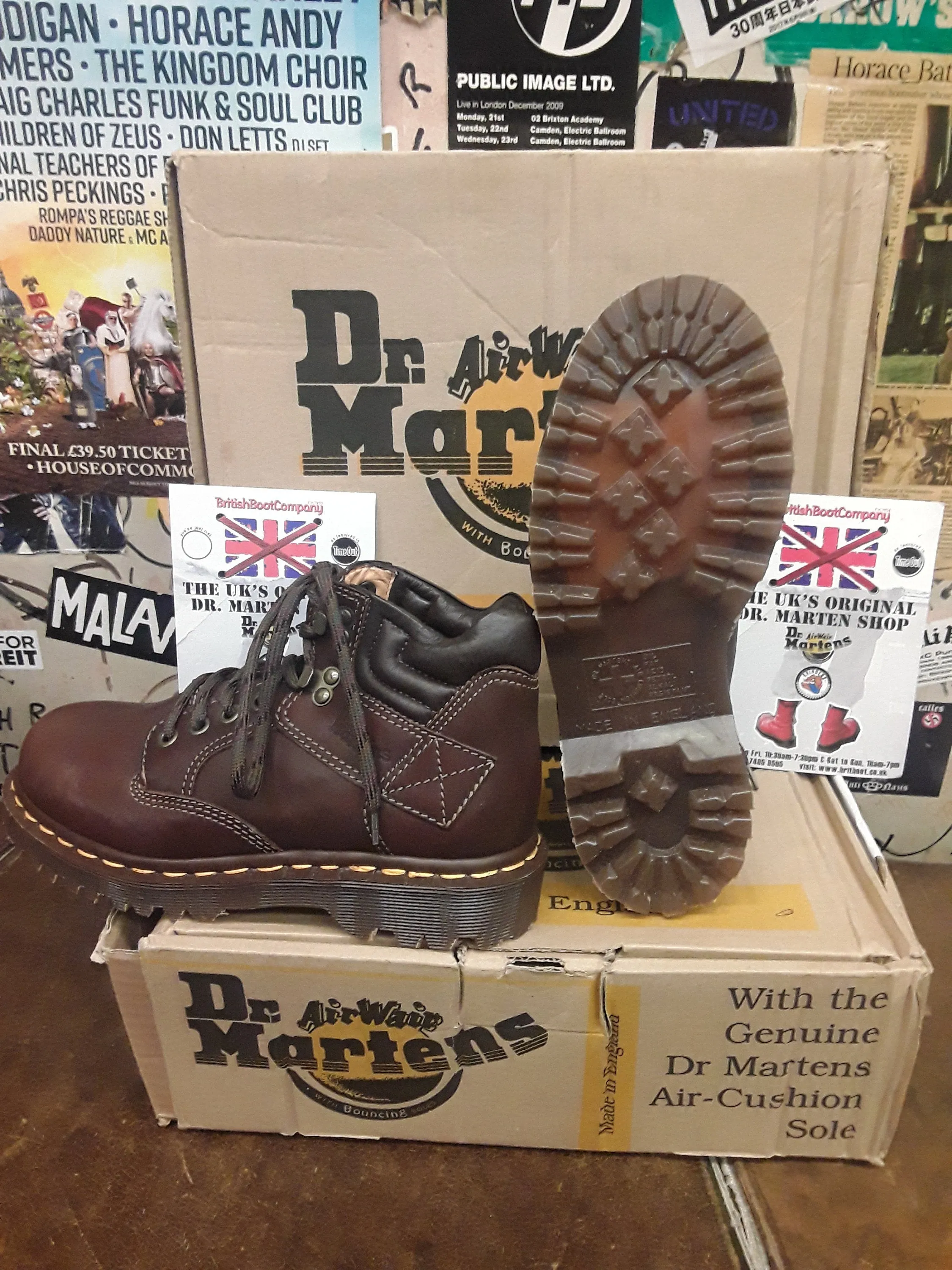 Dr Martens 8082z Made in England Tan Hiking Boot Size 4