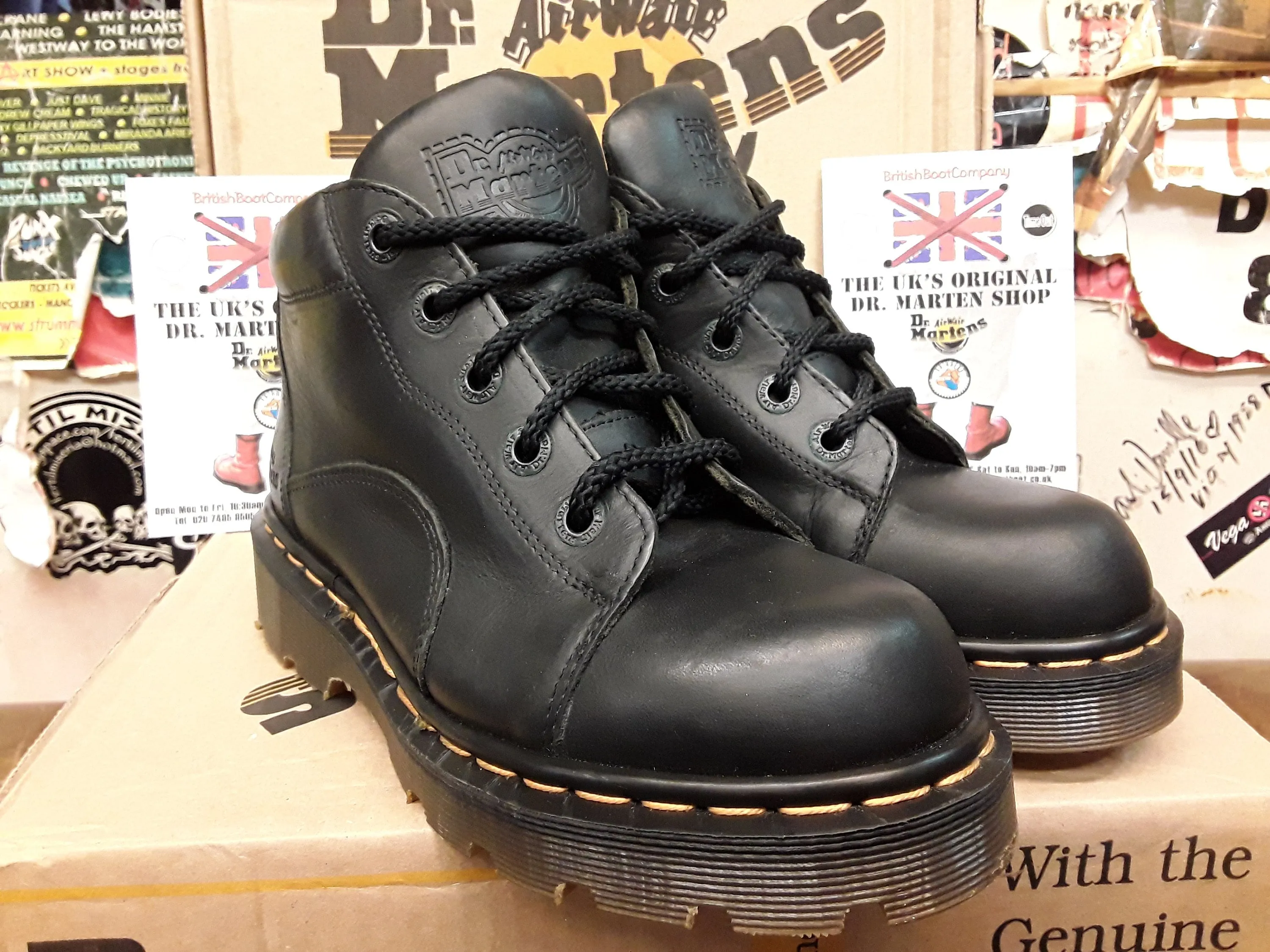 Dr Martens Made in England 8444 BLACK hiking style boot various sizes