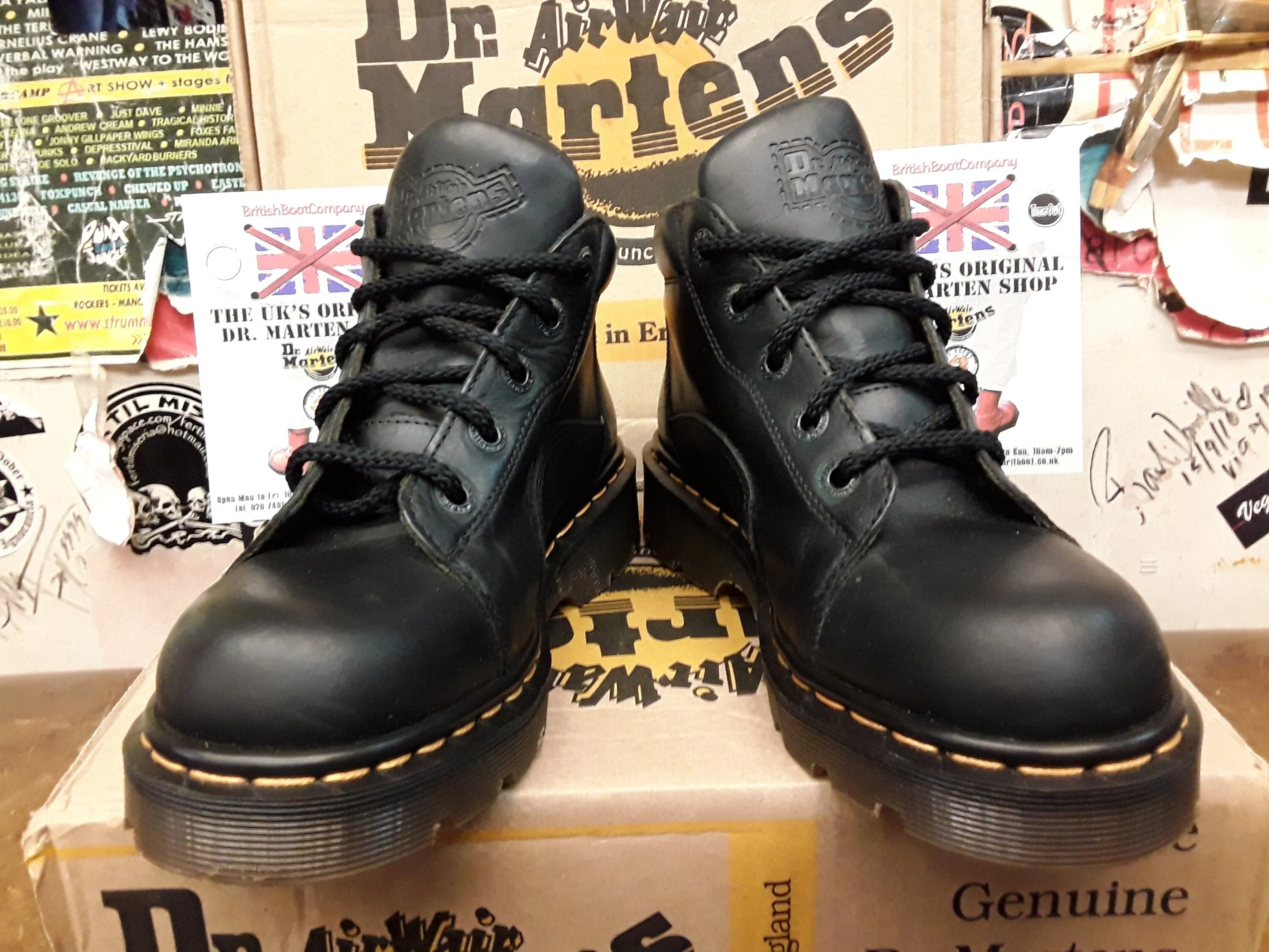 Dr Martens Made in England 8444 BLACK hiking style boot various sizes