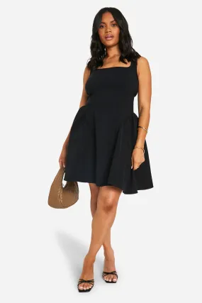 Dresses | Plus Bengaline Bow Back Skater Dress | boohoo