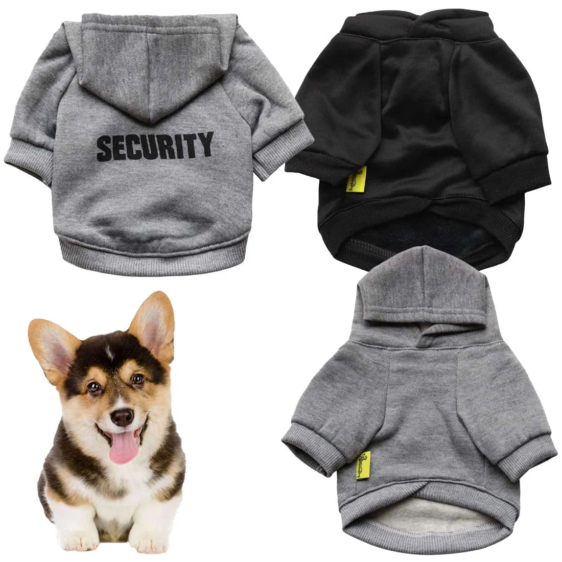 Elegant Security Print Hoodies For Dogs