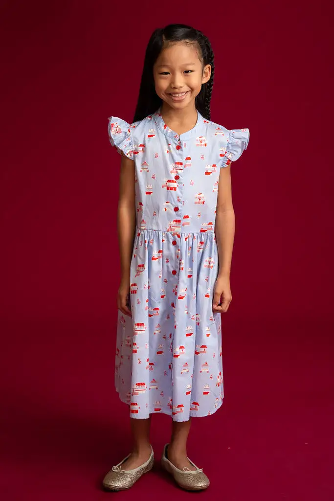 Ella Cheongsam - Periwinkle Night Market