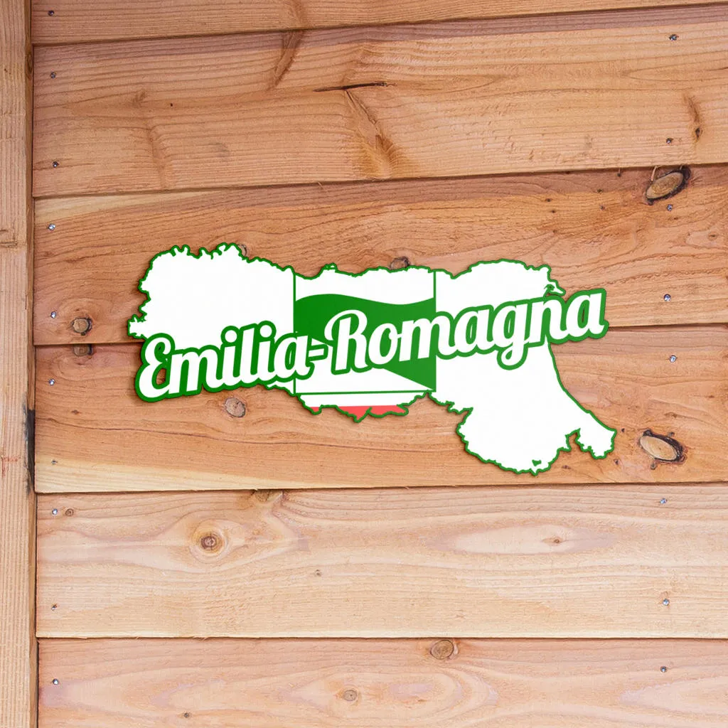 Emilia-Romagna Map - Colored Metal Art