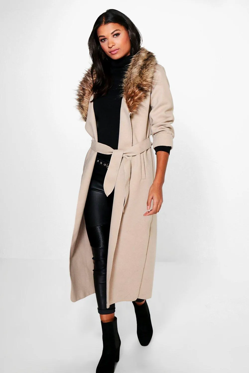 Emily Faux Fur Collar Coat