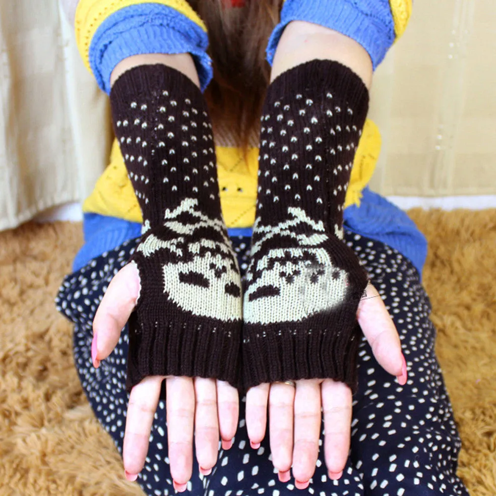 Feida gloves Women's Warm Skull Gloves Mittens guantes mujer