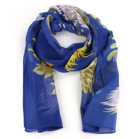 Feida Super scarfs Women Peacock Plum Printed Soft Muffler Chiffon Scarf Wrap Shawl neckerchief