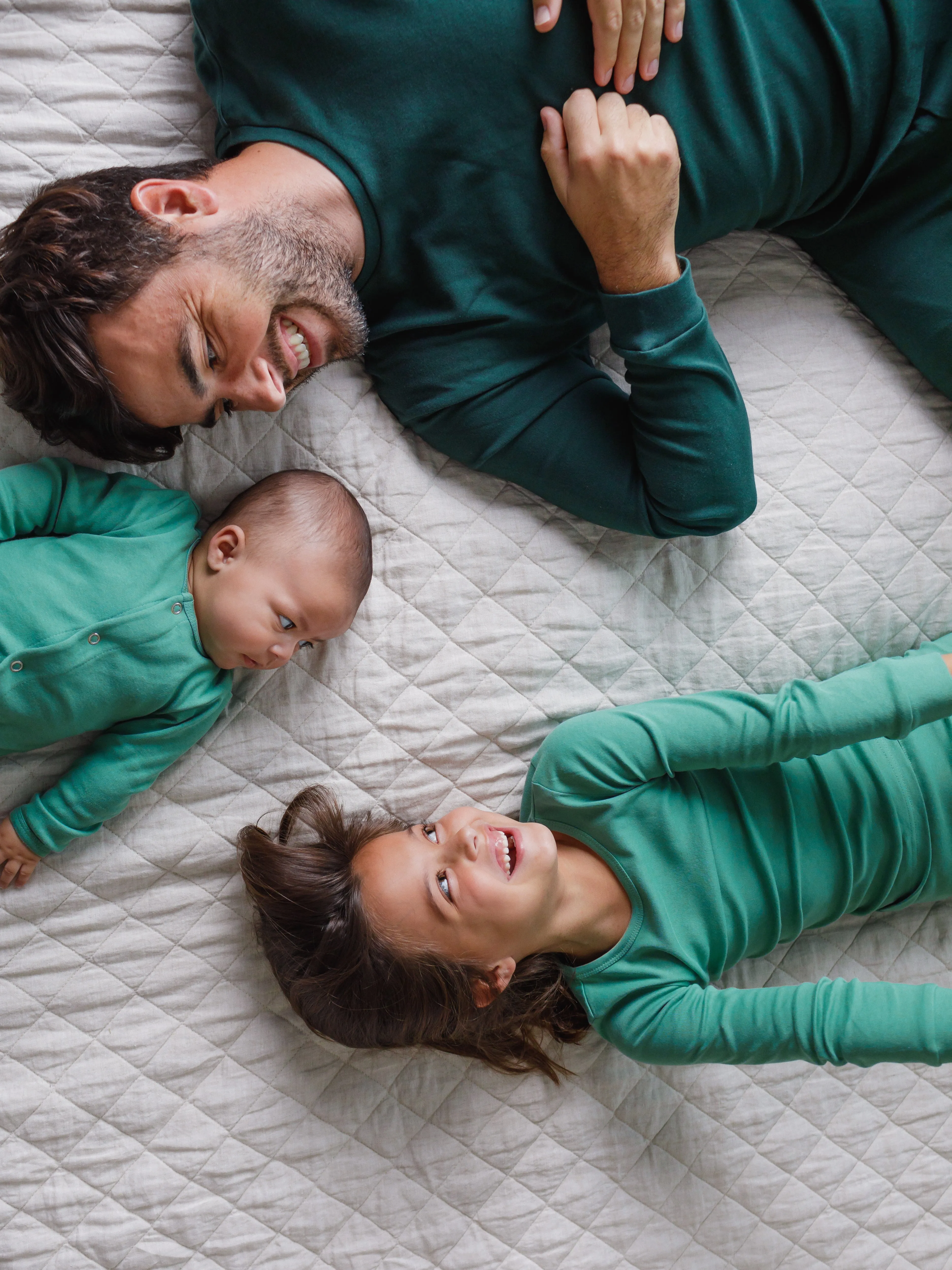 FINAL SALE - Organic Pajama Set -  PINE GREEN