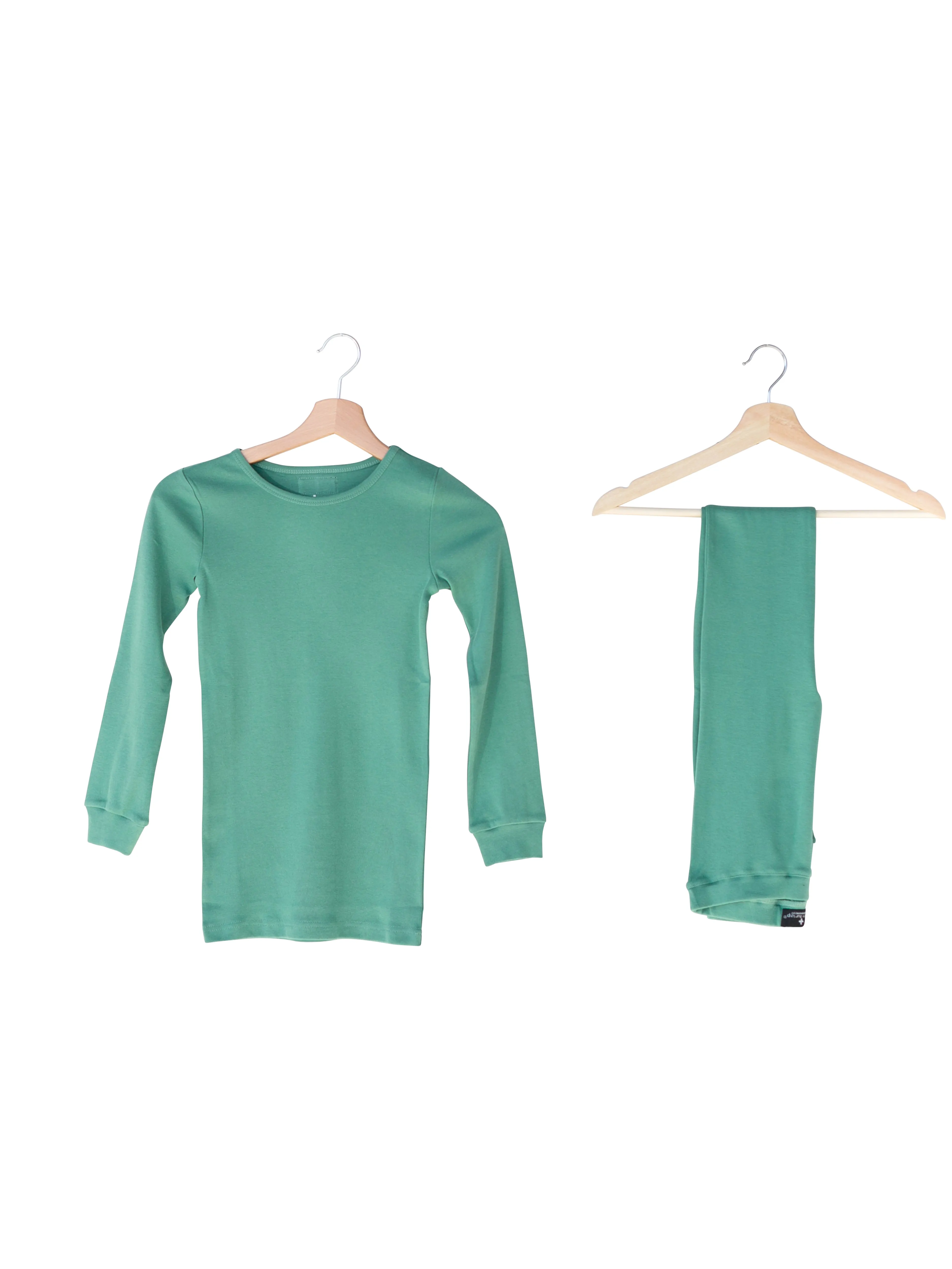 FINAL SALE - Organic Pajama Set -  PINE GREEN