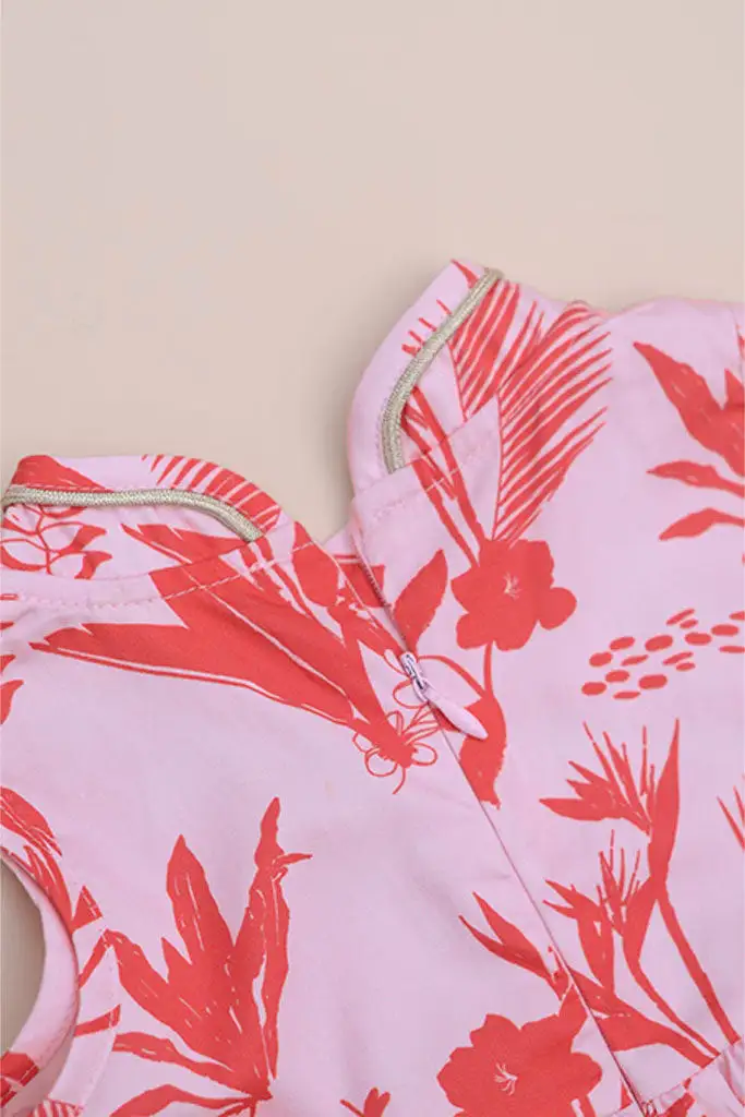 Flare Cheongsam - Pink Paradise