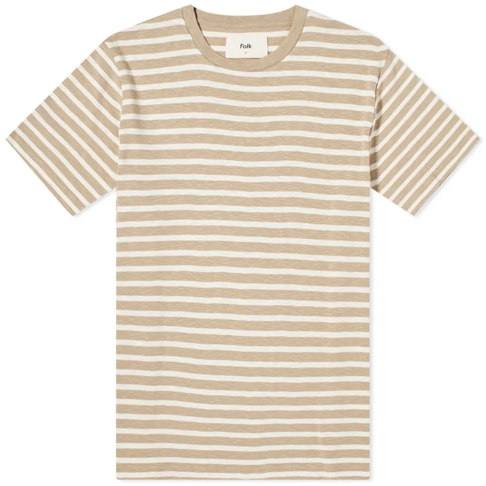 Folk Classic Striped T-ShirtClay & Ecru