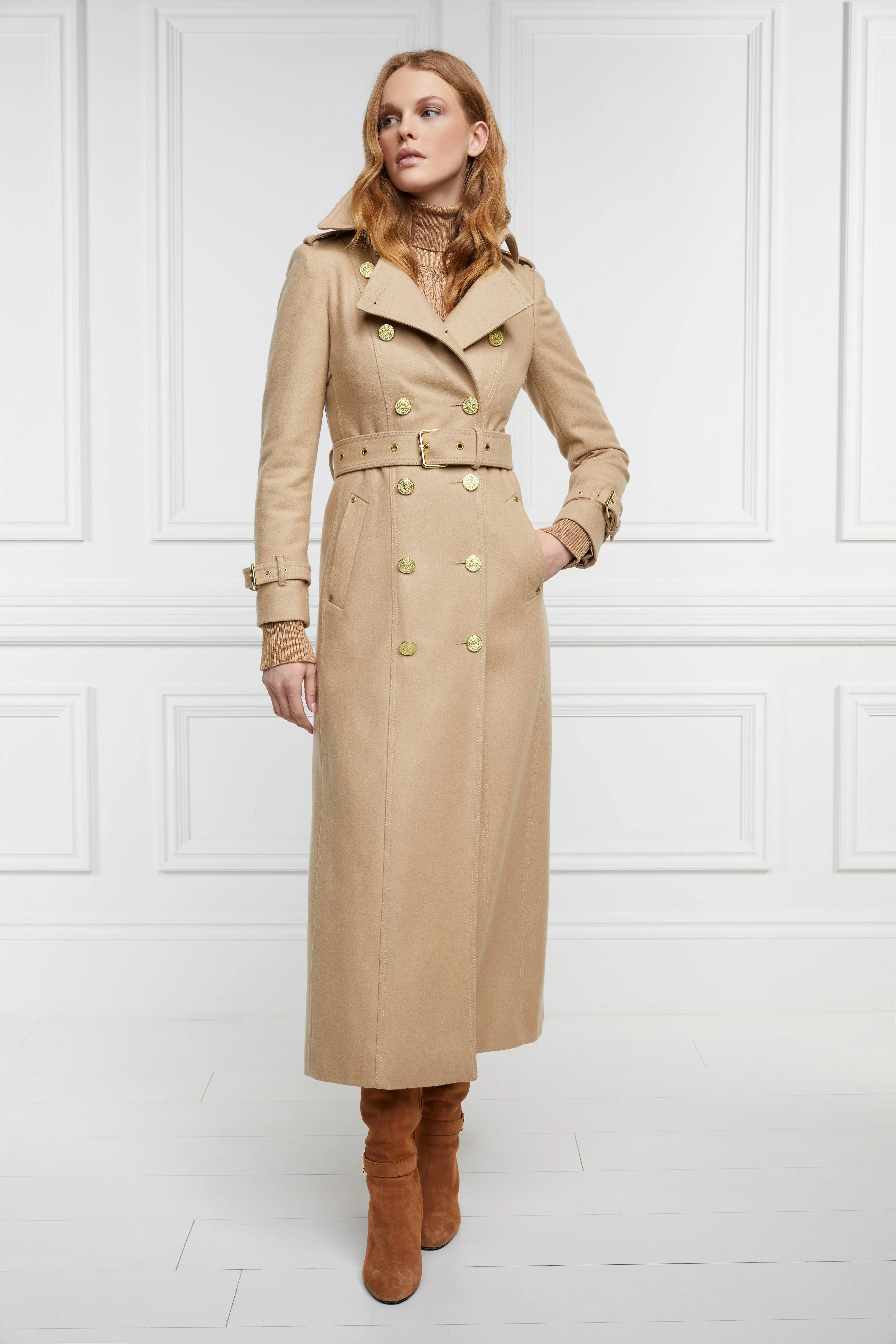 Full Length Marlborough Trench Coat (Camel)